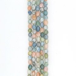 Аквамарин,розовый кварц,берилл галтовка 15*10 мм