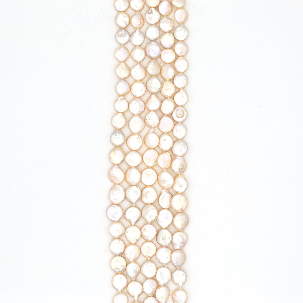 Фото товара жемчуг барочный бело-розовый таблетка 15 мм