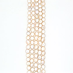 Жемчуг барочный бело-розовый таблетка 15 мм