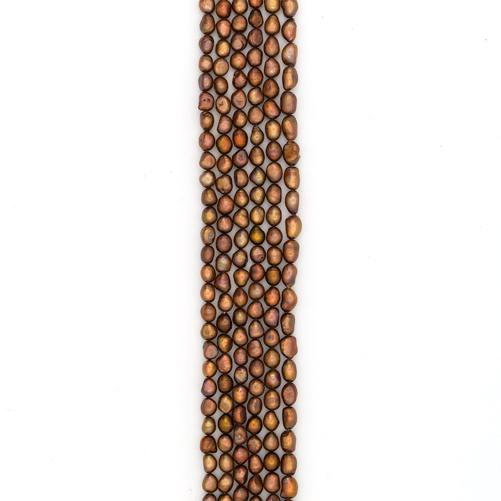 Фото товара жемчуг коричневый "рис" 11*8 мм