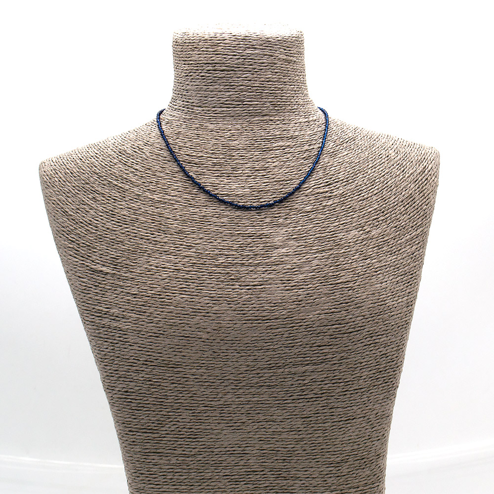 Фото товара бусы-чокер из шпинели синей 2.5 мм