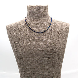 Бусы-чокер из шпинели синей 2.5 мм