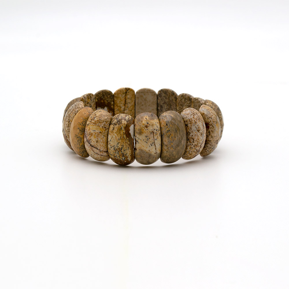 Фото товара браслет из яшмы песчаной 25*12 мм грань