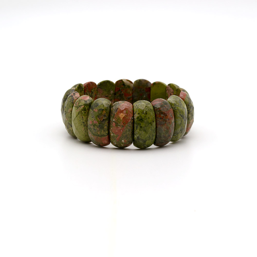 Браслет из яшмы унакит 25*13 мм грань