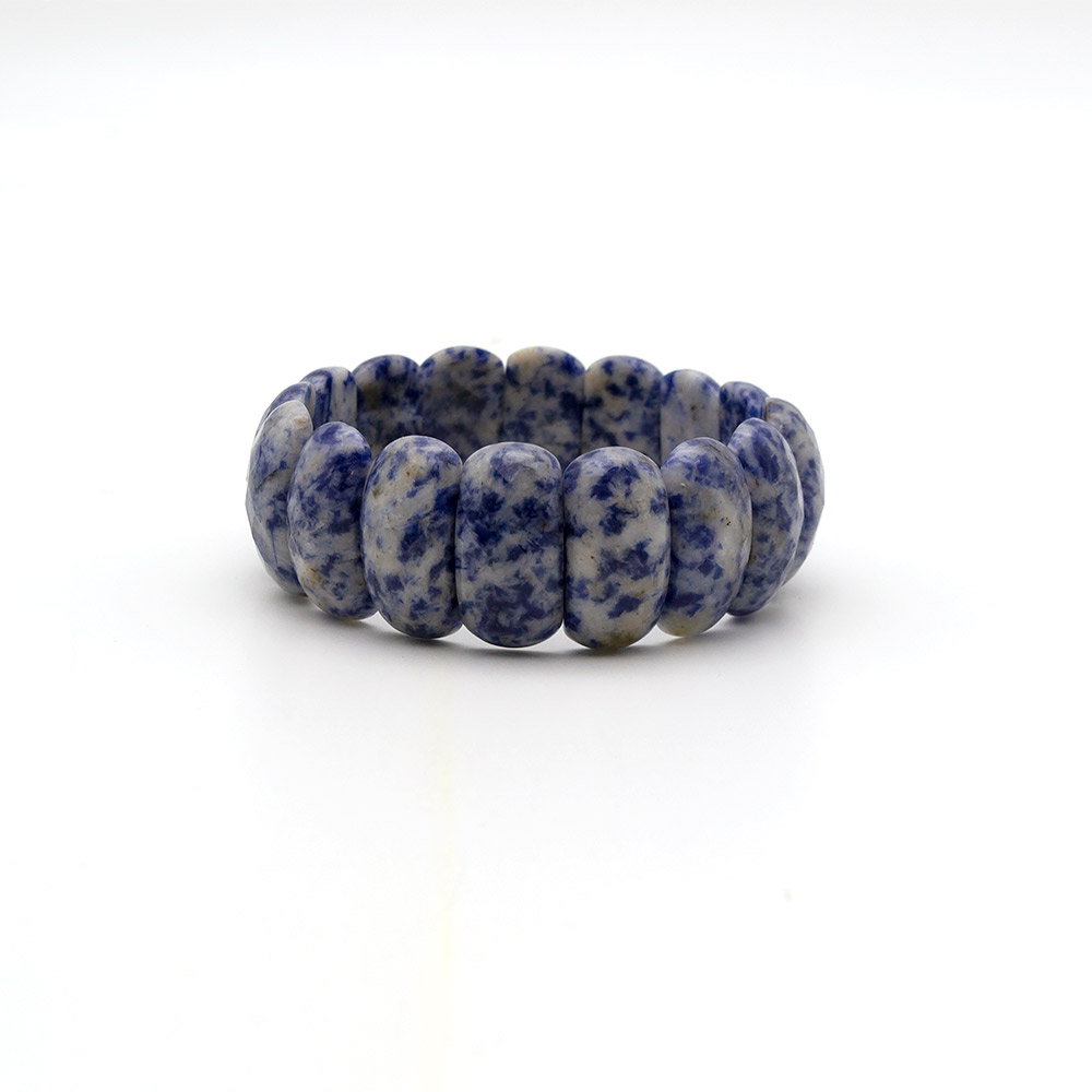 Браслет из содалита светлого 25*13 мм грань