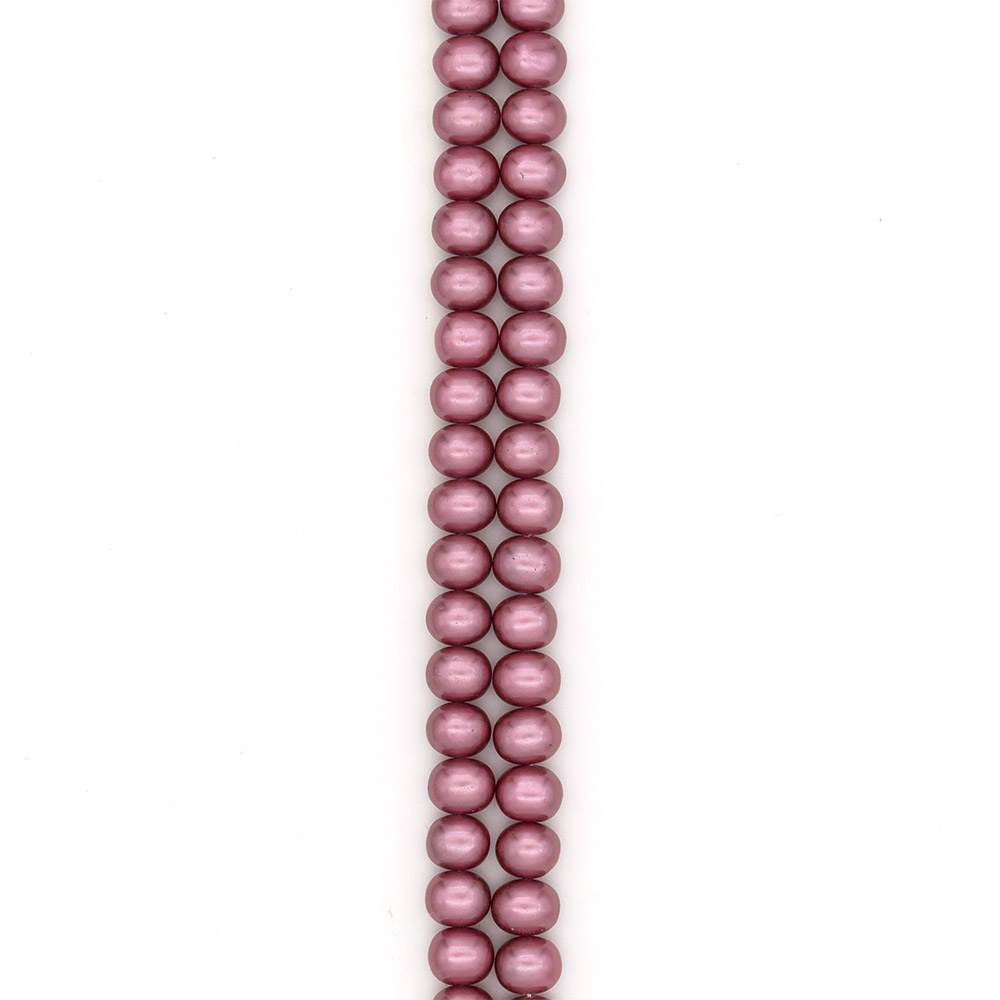 Фото товара жемчуг майорика цвет розово-сиреневый рондоль 13*14 мм