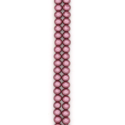 Фото товара жемчуг майорика цвет розово-сиреневый рондоль 13*14 мм