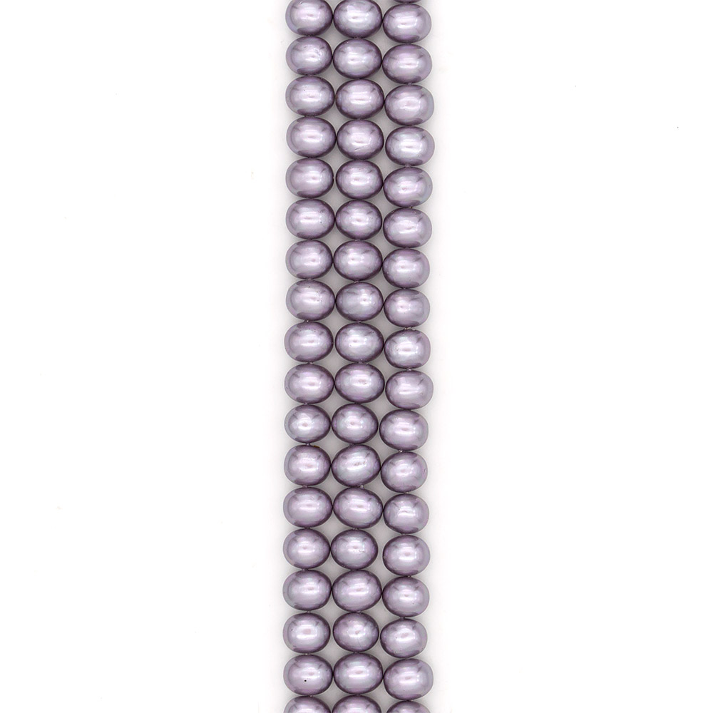Фото товара жемчуг майорика цвет серо-сиреневый рондоль 13*14 мм