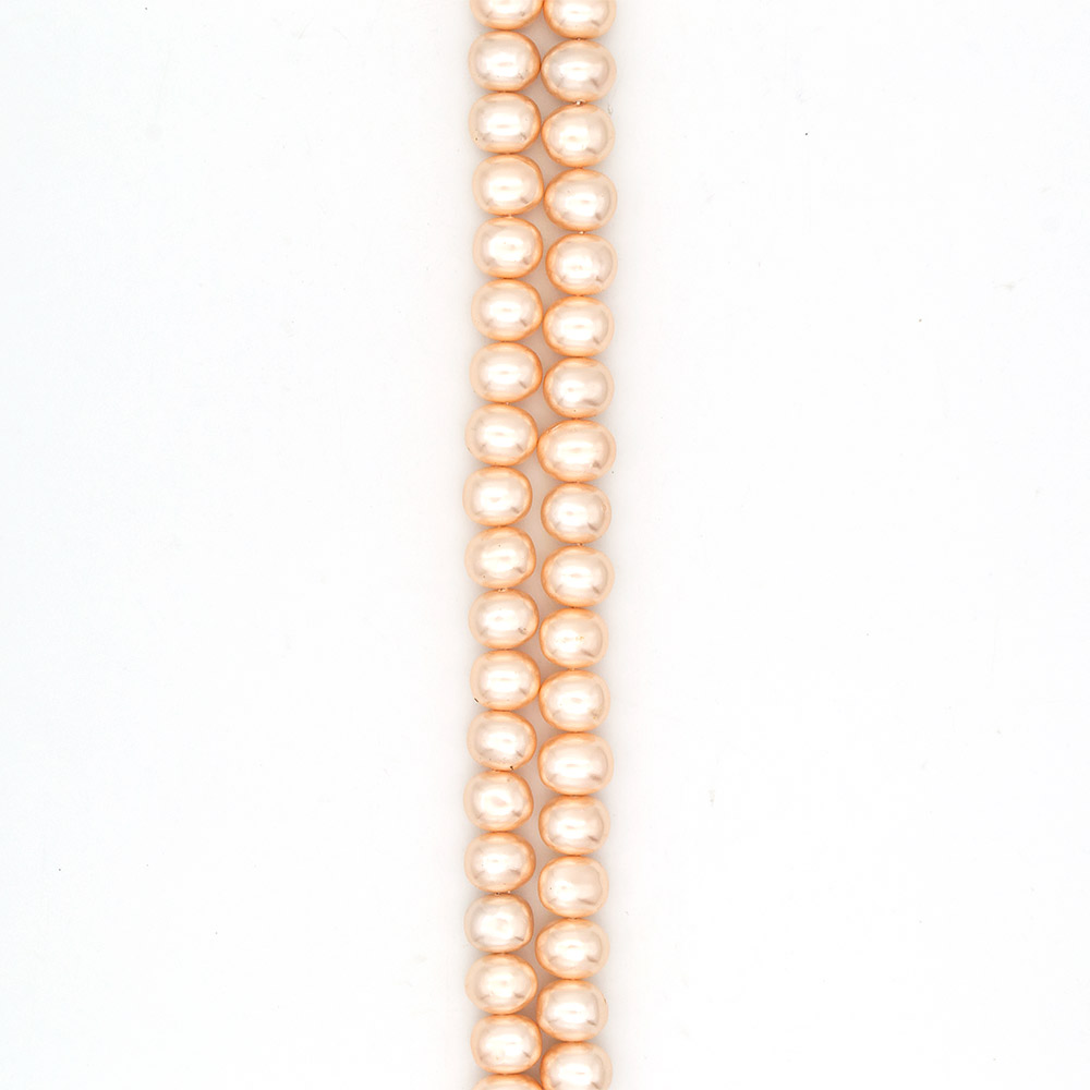 Фото товара жемчуг майорика цвет оранжево-персиковый рондоль 13*14 мм