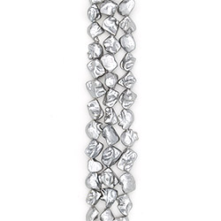 Жемчуг майорика цвет серый "барокко" 22*15 мм