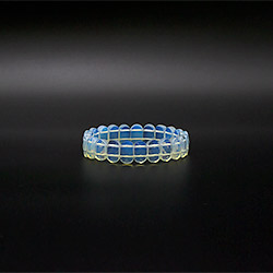 Браслет из лунного камня имитации 14*9 мм грань