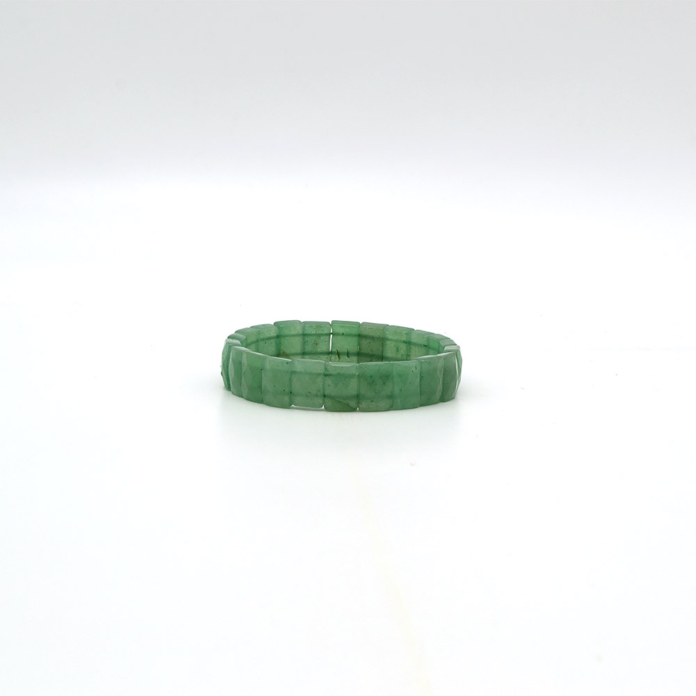 Фото товара браслет из авантюрина зеленого сегмент прямоугольный 13*9 мм
