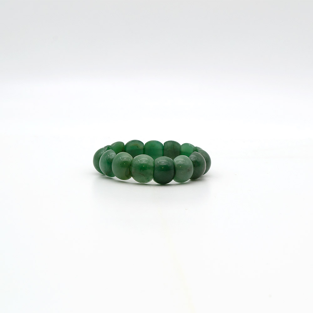 Браслет из авантюрина зеленого темного 17*14 мм