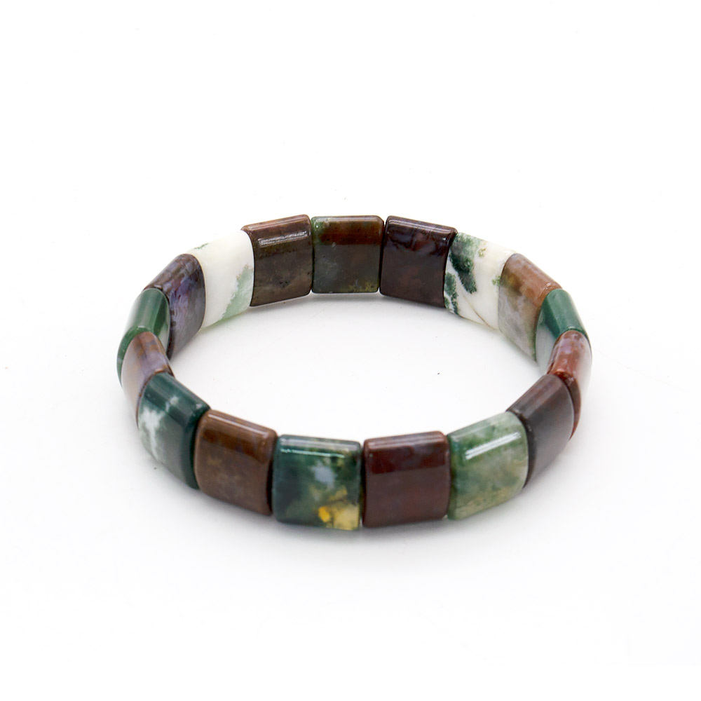 Фото товара браслет из яшмы зеленой 15*13 мм