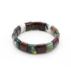 Браслет из яшмы зеленой 15*13 мм