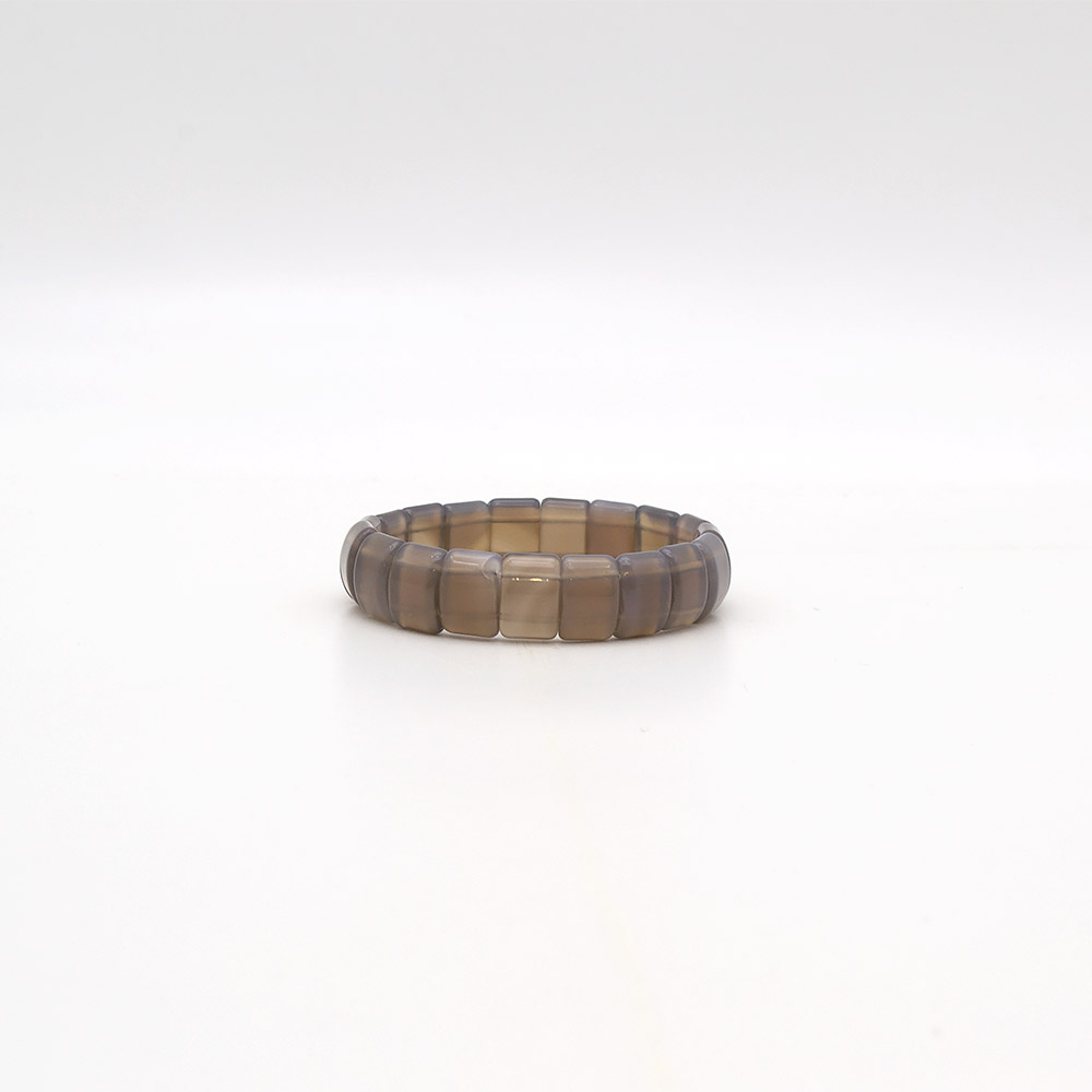 Браслет из агата серого 15*10 мм