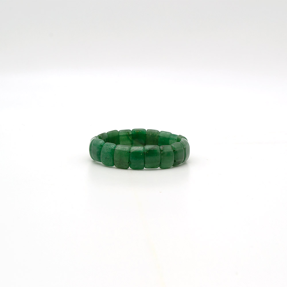 Браслет из авантюрина зеленого 15*10 мм