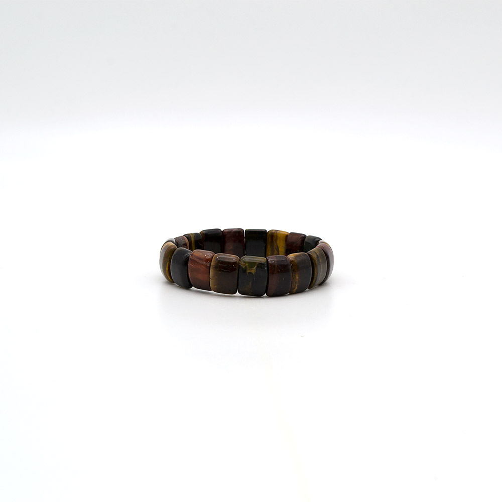 Браслет из тигрового,бычьего,соколиного глаза 15*10 мм