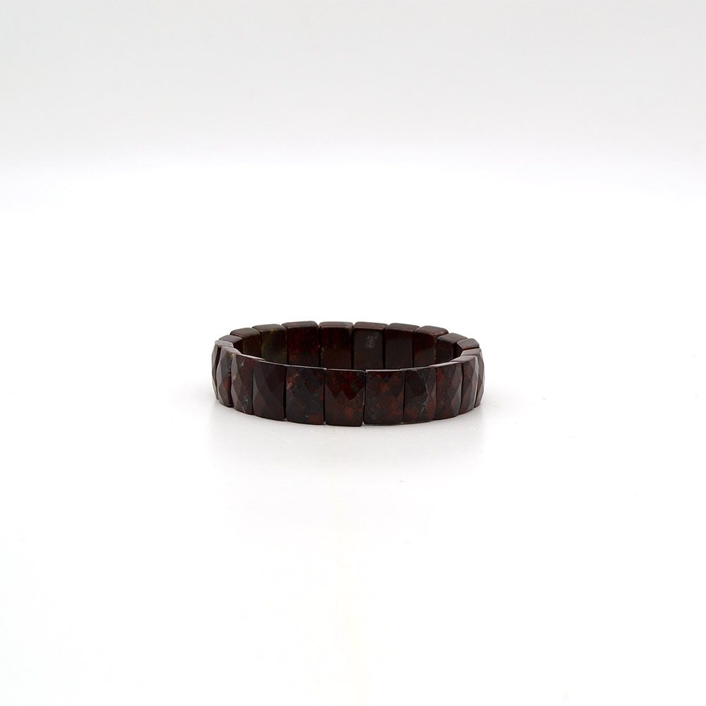 Браслет из яшмы красной 14*10 мм грань