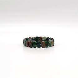 Браслет микс яшма,халцедон,агат  14*9 мм грань