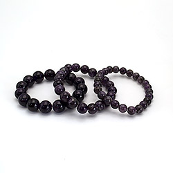 Браслет из аметиста темного шар