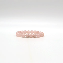 Браслет из розового кварца шар
