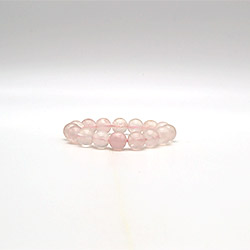 Браслет из розового кварца шар 12 мм