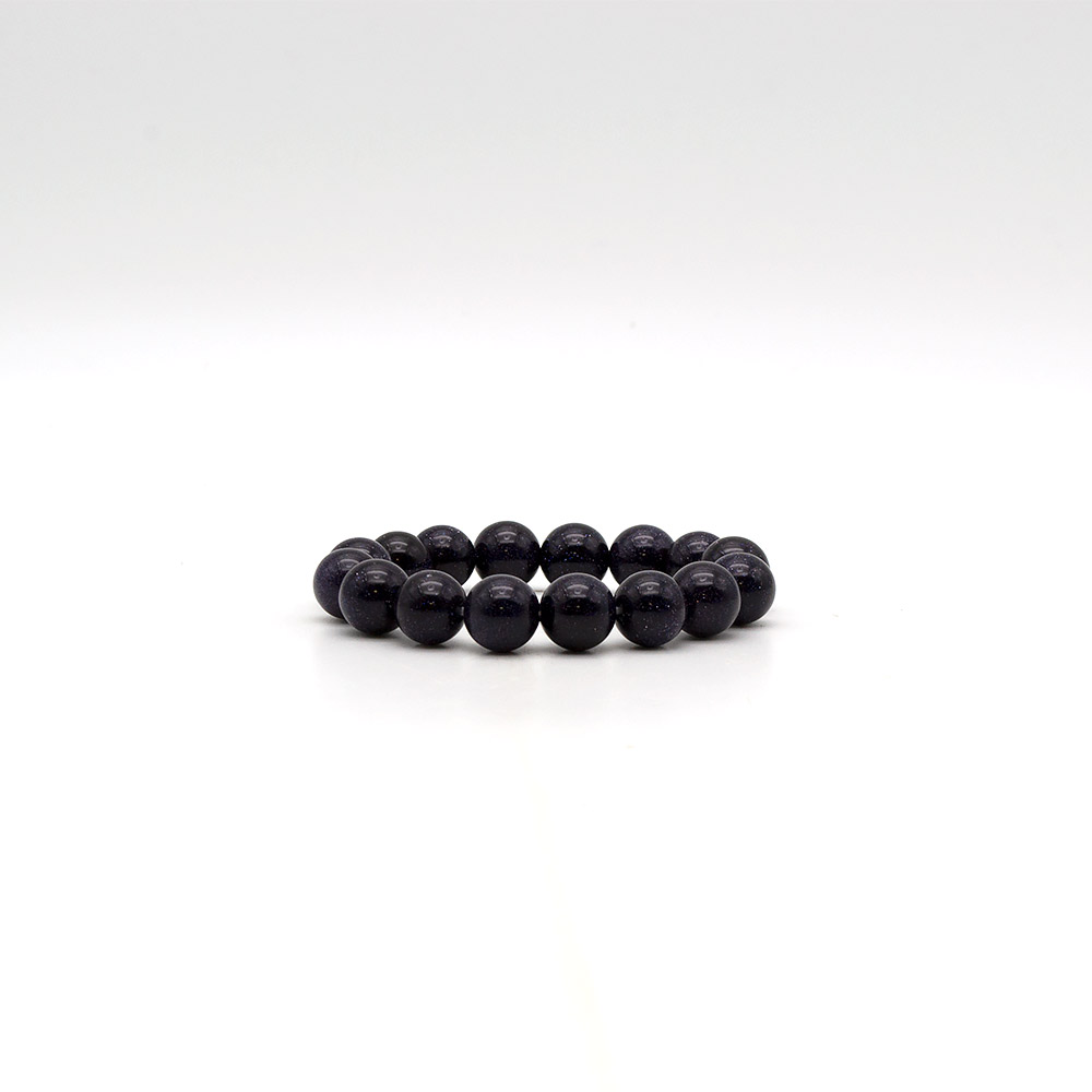 Фото товара браслет из авантюрина синтетического синего шар 12 мм