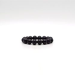 Браслет из авантюрина синтетического синего шар 12 мм