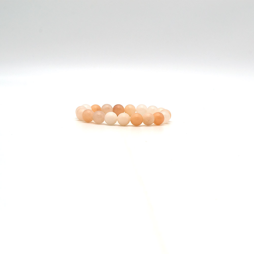 Фото товара браслет из агата бежево-розового шар 10 мм