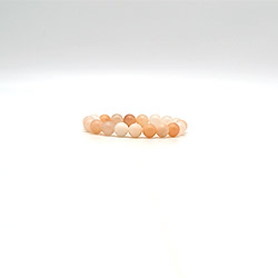 Браслет из агата бежево-розового шар 10 мм
