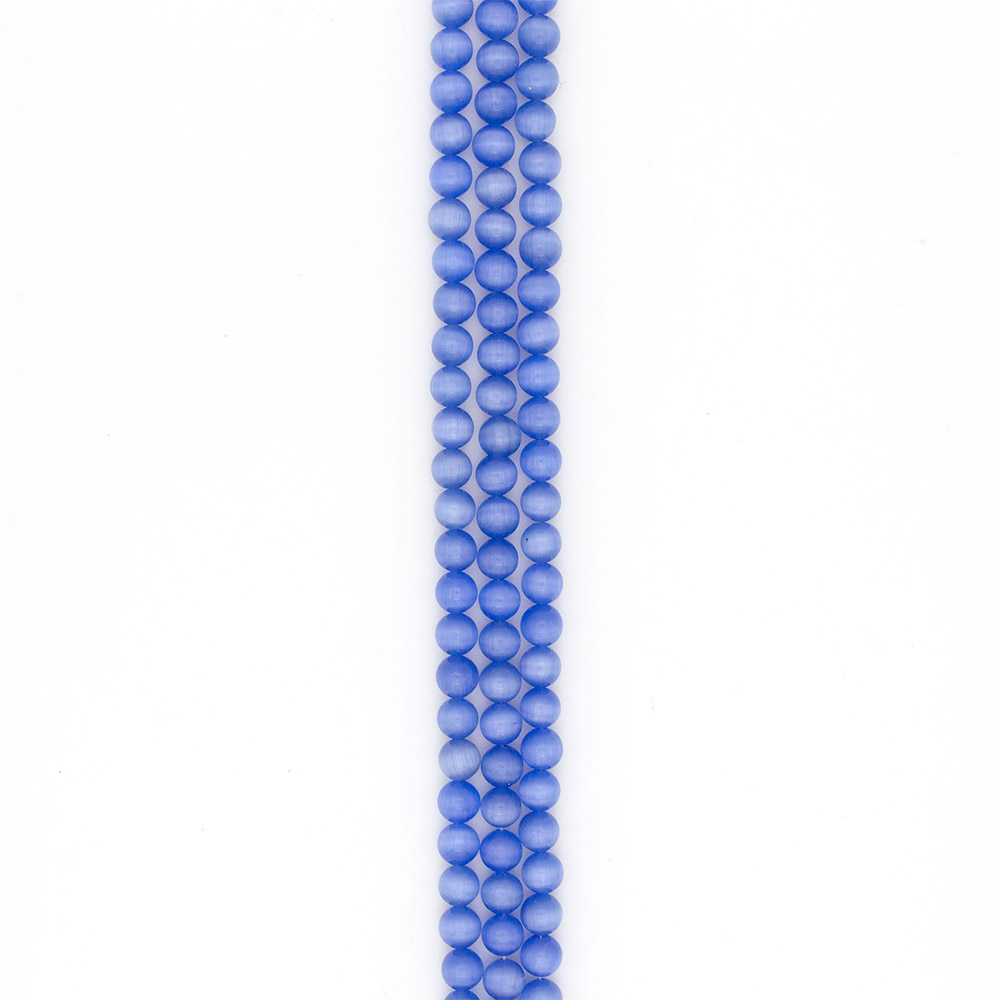 Фото товара кошачий глаз имитация шар цвет васильковый 8 мм