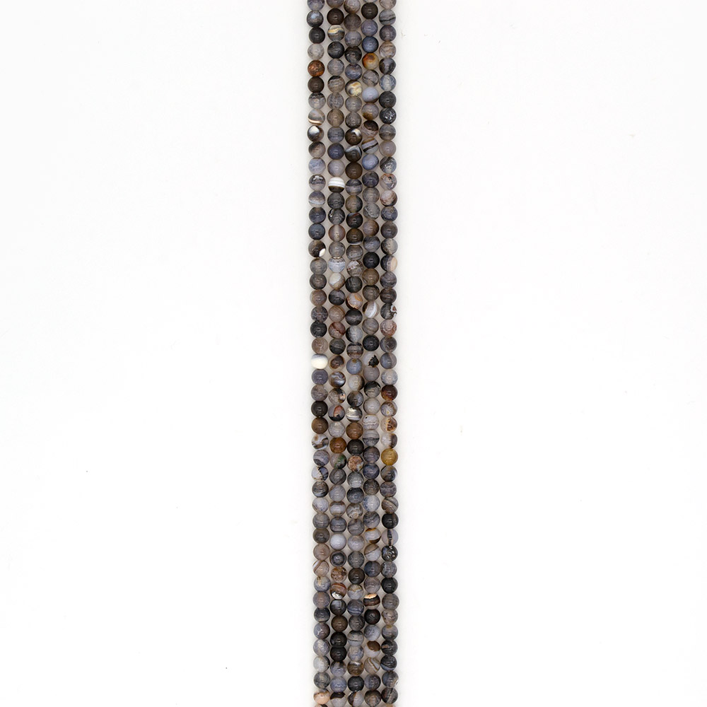 Фото товара агат кракле шар цвет темно-серый 6 мм