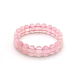 Браслет из розового кварца 14*9 мм грань