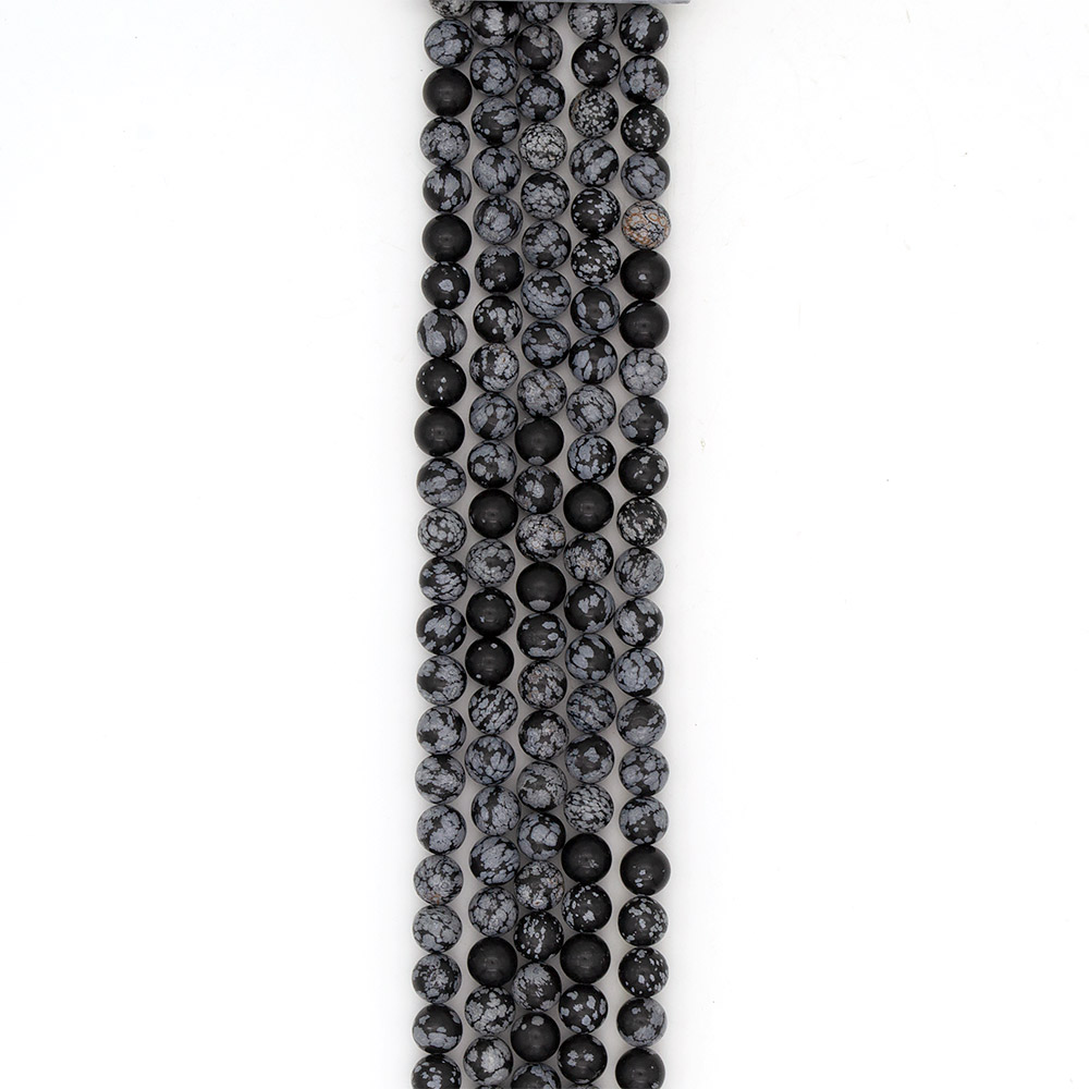 Фото товара обсидиан снежный 10 мм 1 сорт