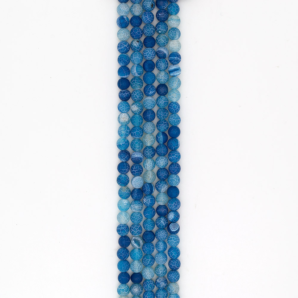 Фото товара агат кракле шар цвет голубой матовый 10 мм