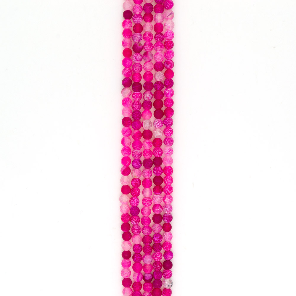 Фото товара агат кракле шар цвет фуксия матовый 8 мм