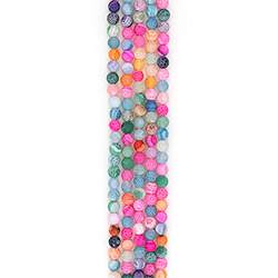 Агат кракле шар цвет "Ассорти" матовый 10 мм