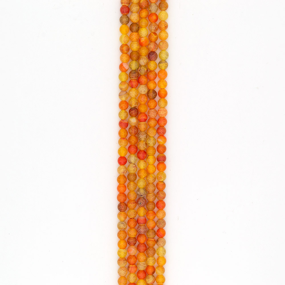 Фото товара агат кракле шар цвет светло-оранжевый 8 мм