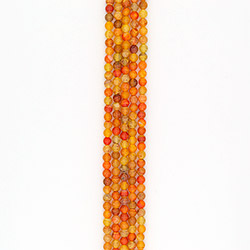 Агат кракле шар цвет светло-оранжевый 8 мм