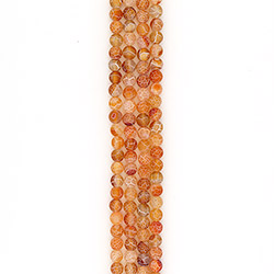 Агат кракле шар цвет светло рыжий матовый 12 мм