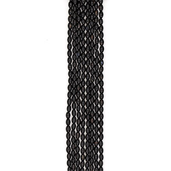 Агат бочата цвет черный 9*6 мм