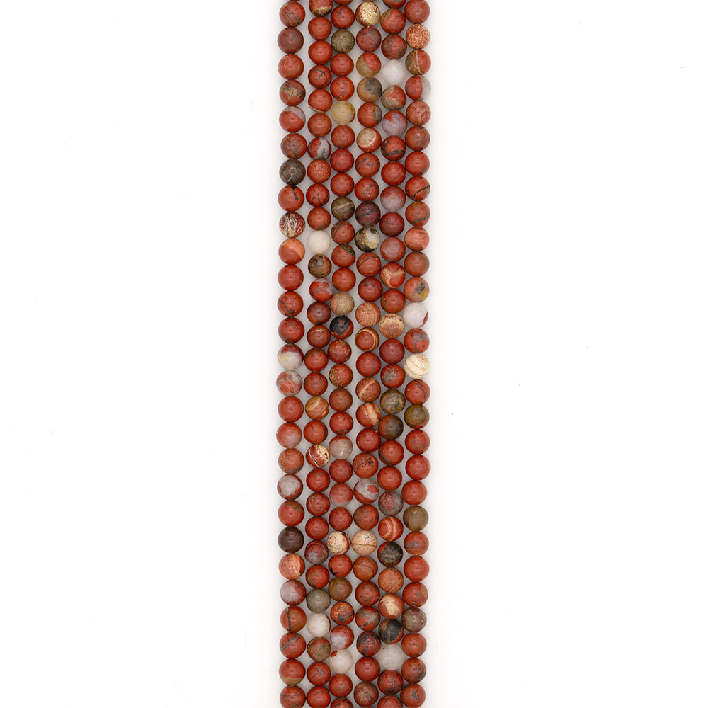 Фото товара яшма кирпичная пестрая 6 мм