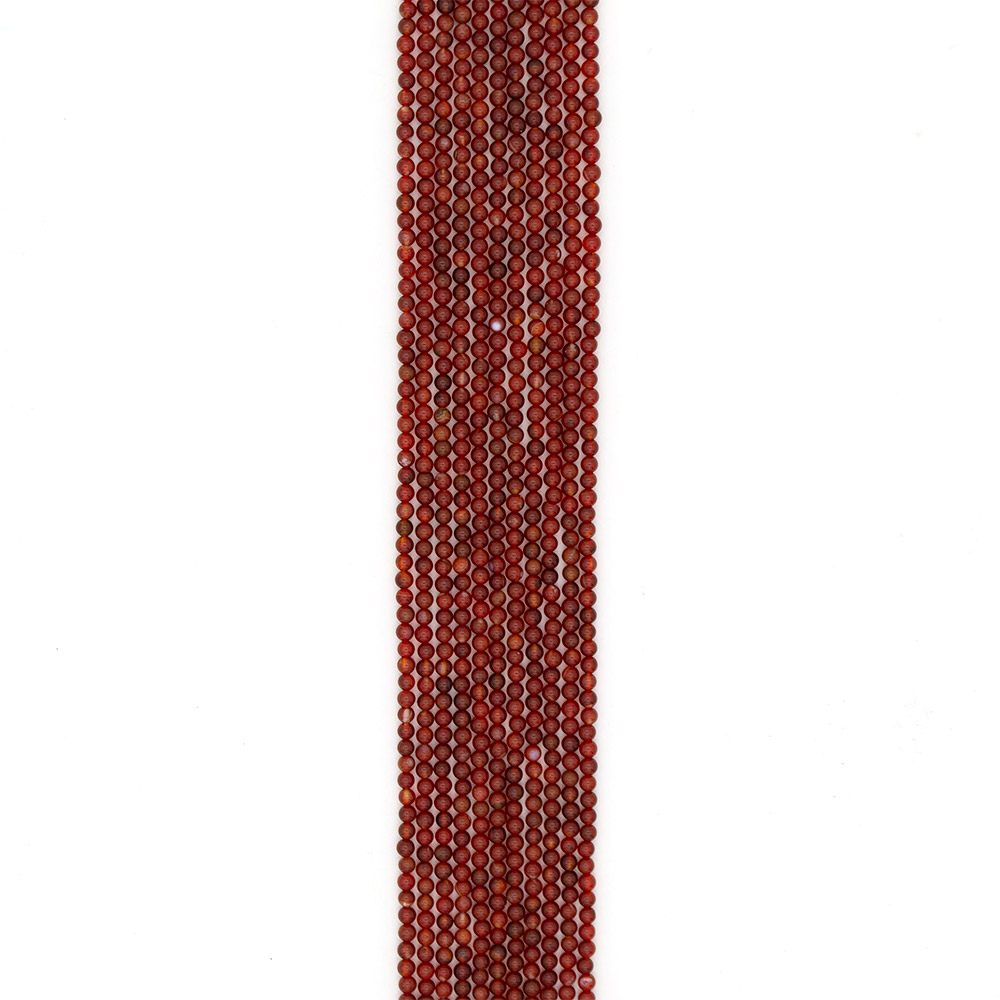 Фото товара сердолик рыжий однотонный 4 мм 1 сорт