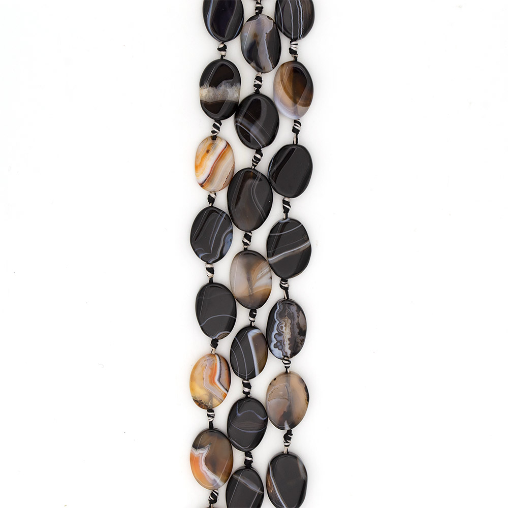 Фото товара агат таблетка цвет черно-коричневый 27*19 мм