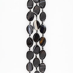 Агат таблетка цвет черный 31*21 мм