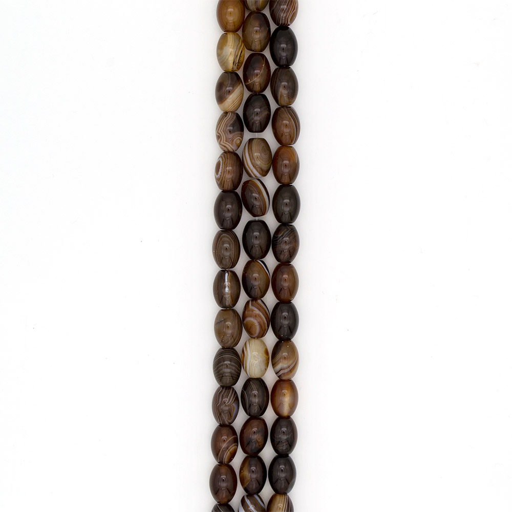 Фото товара агат бочата цвет коричневый 18*13 мм