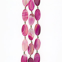 Агат таблетка цвет фуксия светлая витая 51*25 мм