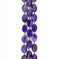 Агат таблетка цвет ярко-фиолетовый витая 36*25 мм