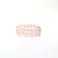 Браслет из розового кварца 25*12 мм 1 сорт